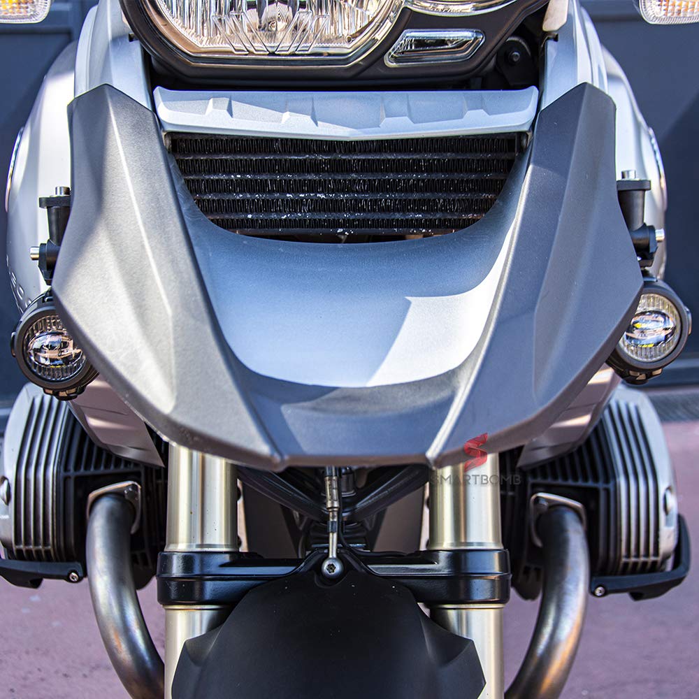 Faretti LED 40W OMOLOGATI E9 IP67 + Staffa faretti addizionali supplementari sottobecco R 1200 GS 2004-2013 Standard Adventure + KIT cablaggio centralina