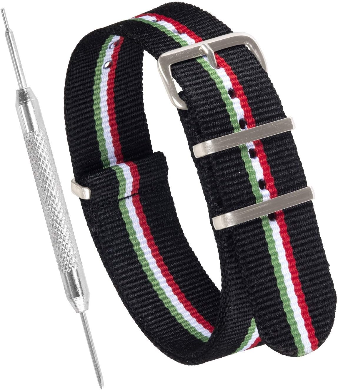 Nato Strap Watch Strap – Nato Watch Straps for Men and Women with Military-Grade Nylon, Stainless Steel – 18mm, 20mm, 22mm, 24mm Wrist Strap Widths