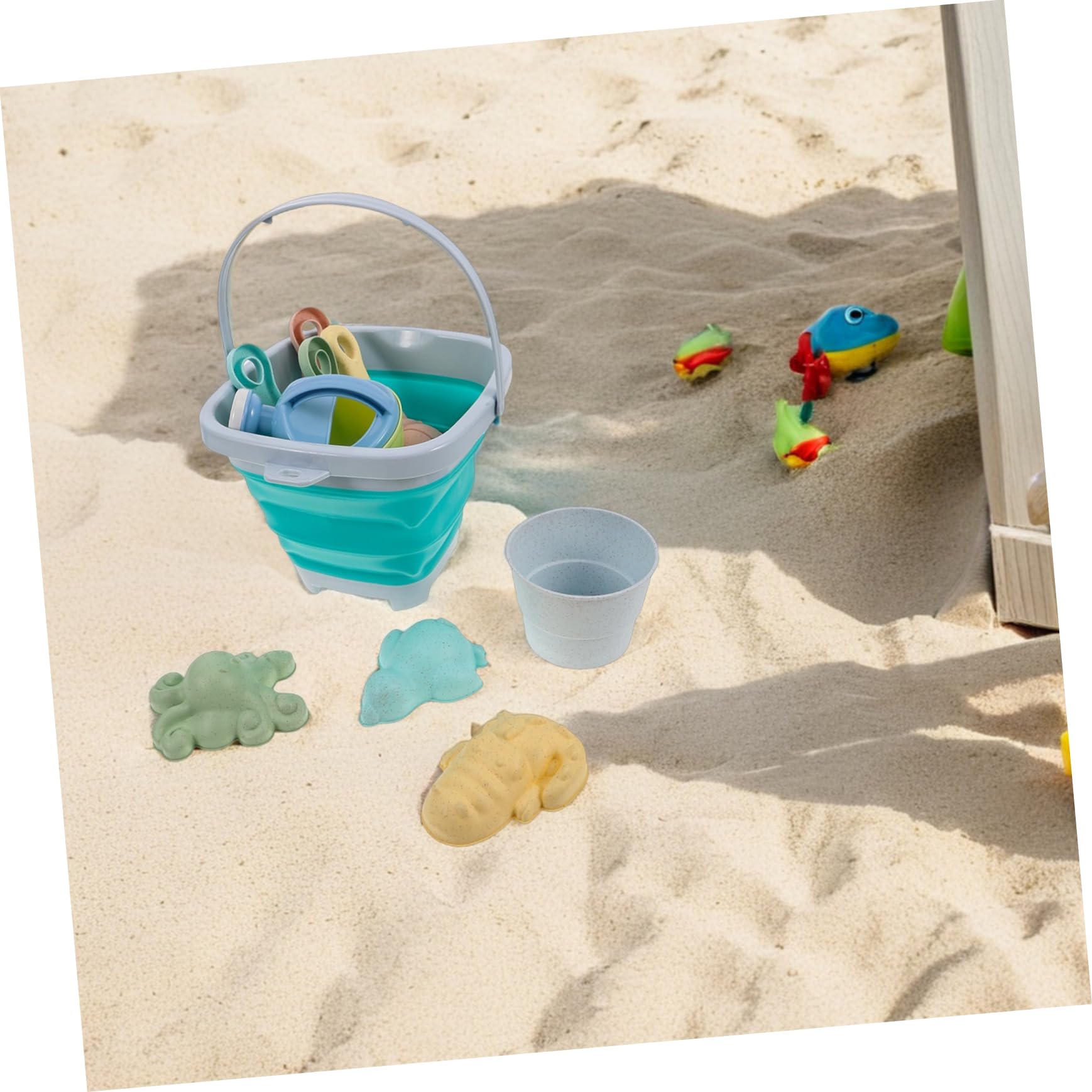 Gatuida Juguetes de Playa con Cubos Palas y Rastrillos Plegables Niñas para Vacaciones de Verano la Playa Aire