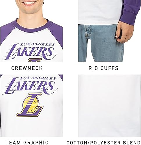 Miniatura 4 de Ultra Game Mens NBA Official Super Soft Raglan Baseball T-Shirt