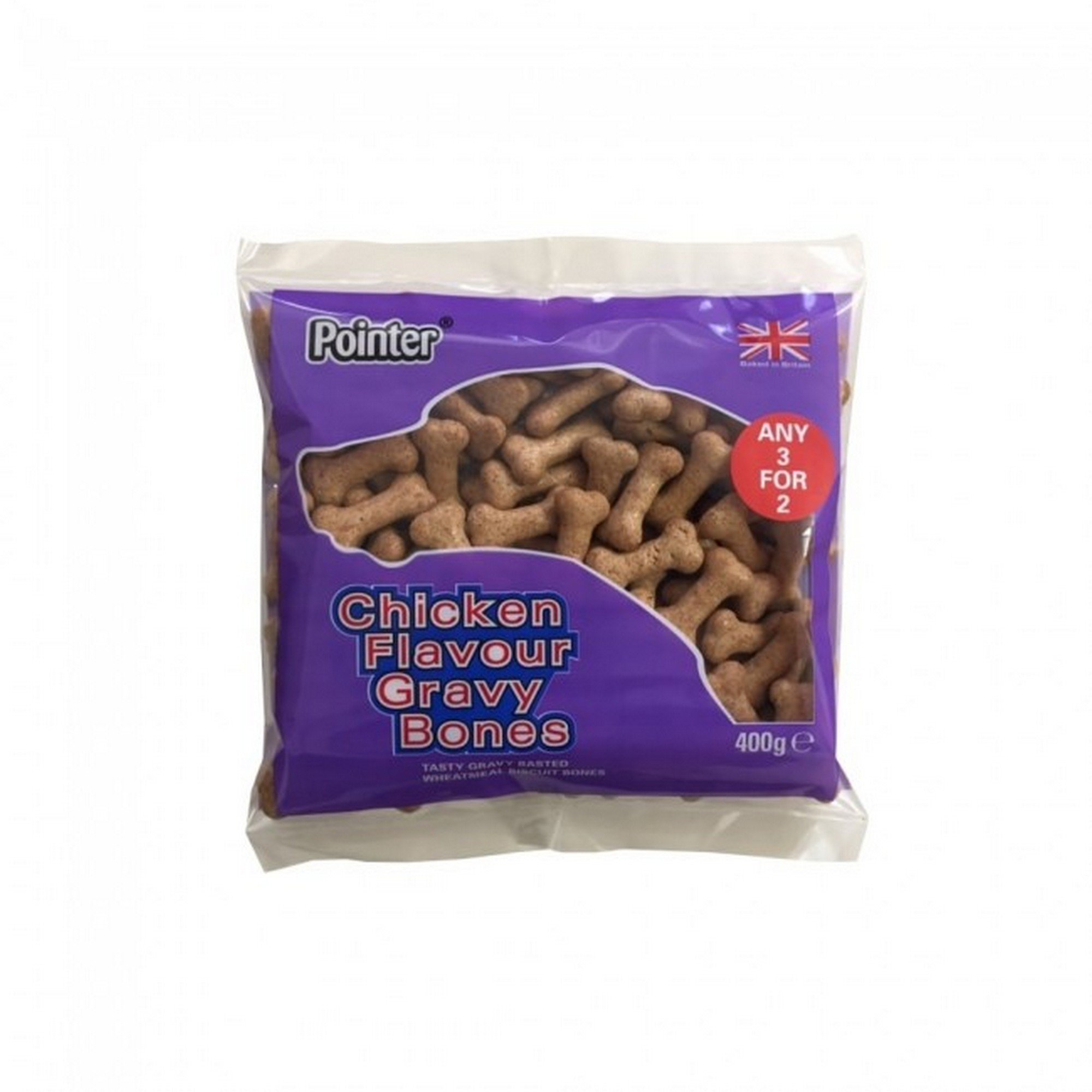 Pointer Bones Dog Treats (400g) (Chicken/Gravy)