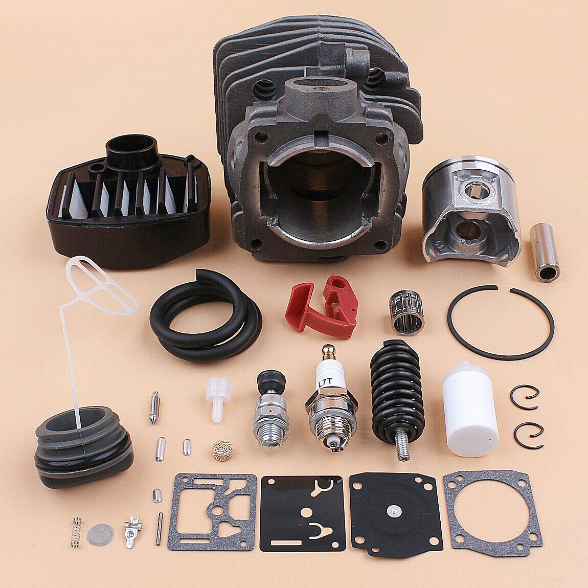 Kit de reparación de carburadores de pistón de cilindro de 47 mm para motosierra Jonsered CS2156 2159