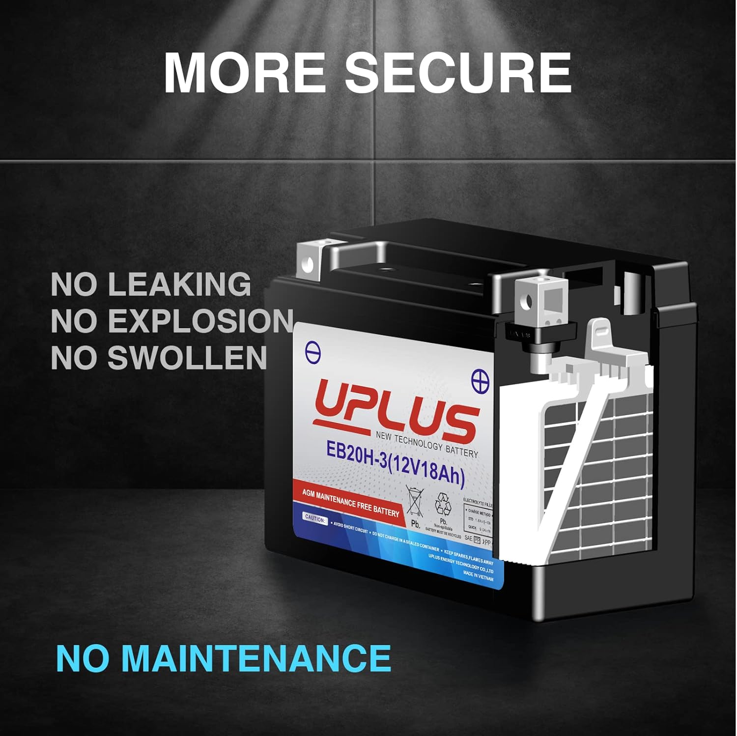 High-Performance AGM Battery for Powersports: YTX20HL BS & UPLUS EB20H Compatibility