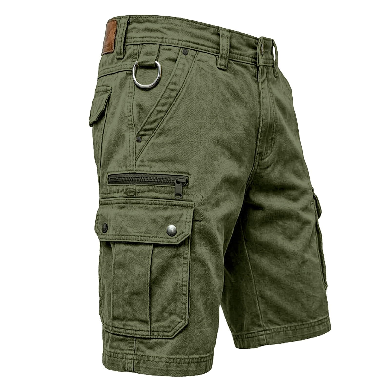 Short d'extérieur pour homme, coupe décontractée, aspect denim, respirant et confortable, en tissu polyester délavé, vêtements pour la randonnée, le travail et les voyages, style pratique au quotidien