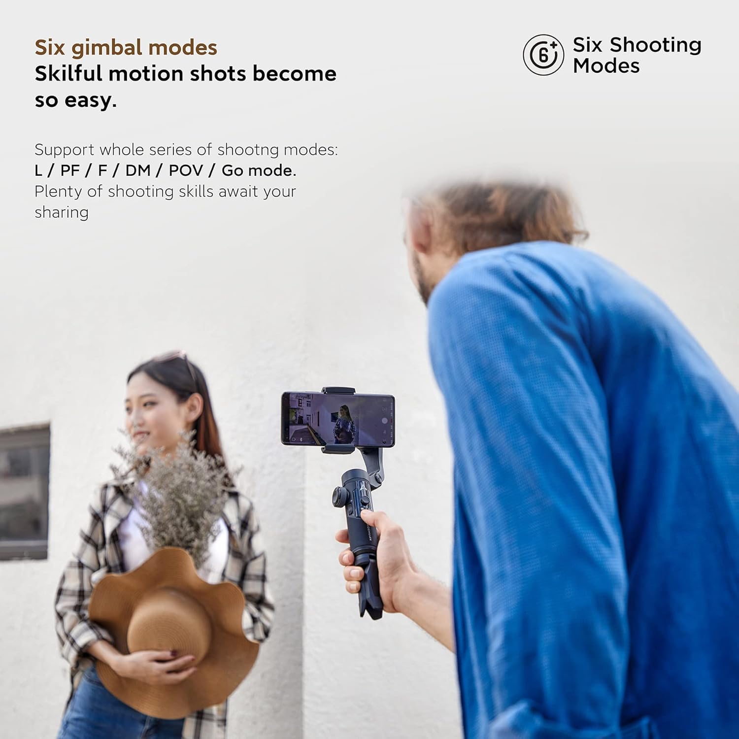 gimbal stabilizer for smartphone woled display focus and zoom button face tracking auto inception 3 axis iphone gimbel for iphone 13 12 11 promaxx