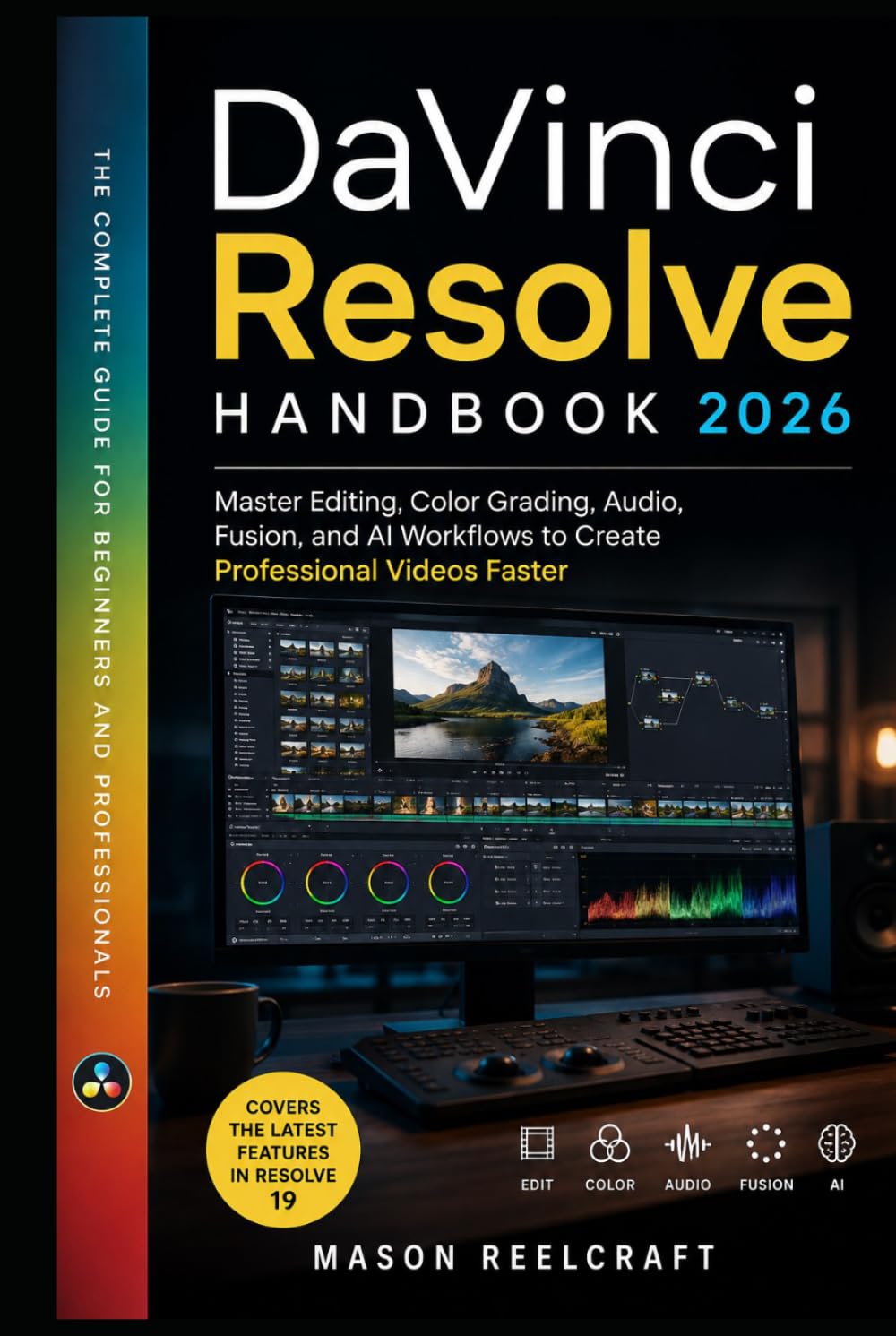 DaVinci Resolve Handbook 2026: Master Editing, Color Grading, Audio, Fusion, and AI Workflows to Create Professional Videos Faster