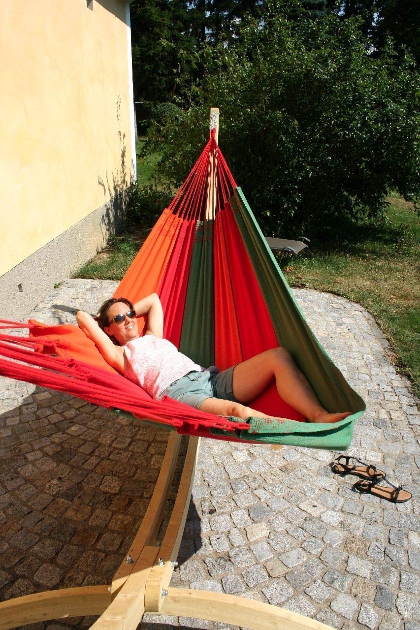 MacaMex MA-01080 Hängematte, Hängematte Baumwolle Südamerika Brasil Comfort Premium Bahia, 400 x 170 x 150 cm, Mehrfarbig