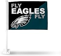 Vista 8 de Rico Industries NFL Double Sided Car Flag - 16" x 19" - Strong Pole That Hooks onto Car/Truck/Automobile