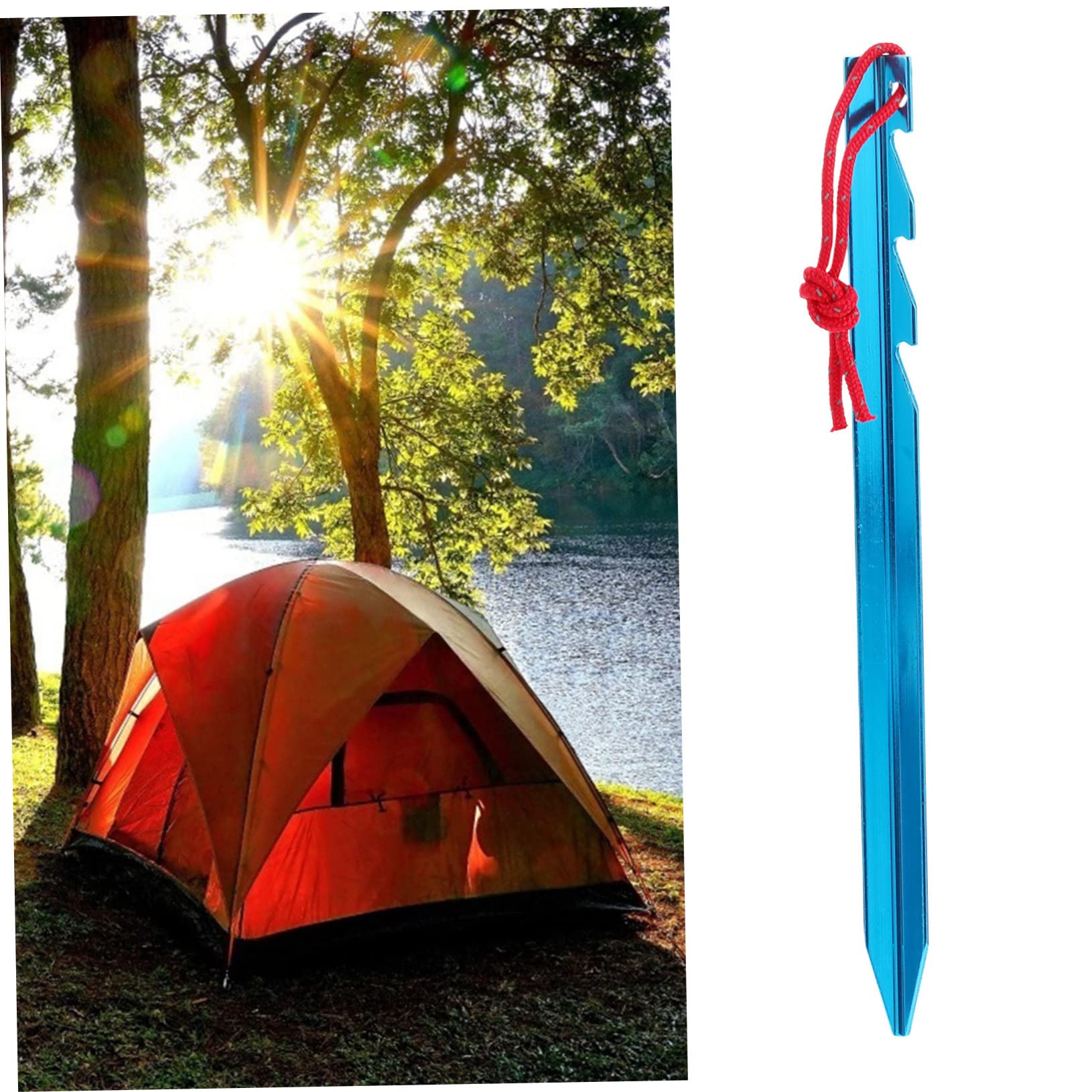 10 szt. Śledzie do namiotu Szpilka do namiotu Lekki namiot Na zewnątrz Kołki do namiotu Kołki Camping Kolce Plandeka Stałe kołki do podłoża Namioty kempingowe Stop aluminium Aluminium Szlifowany gwó