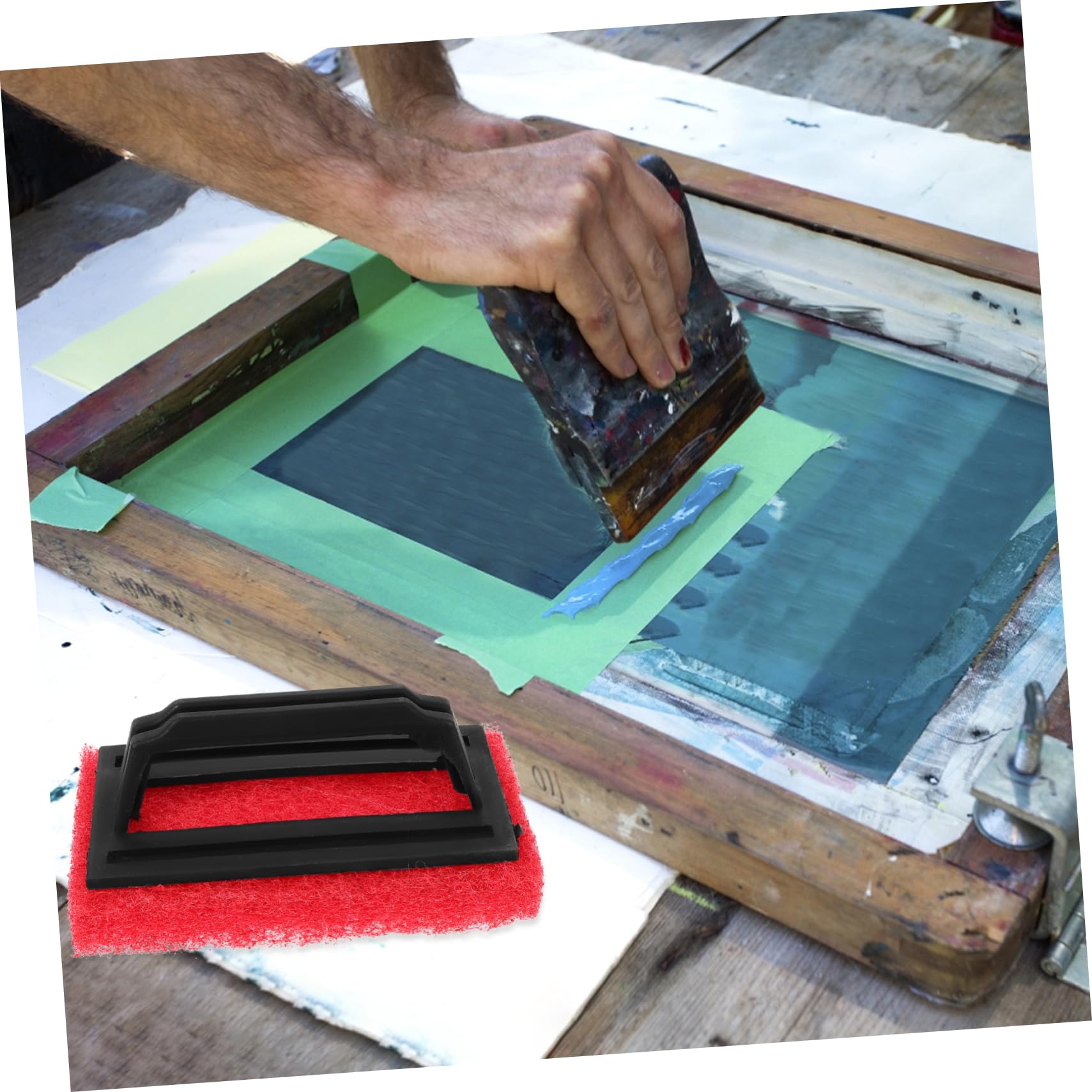 VILLCASE 3pcs Brush Silk Screen Ink Remover Scratch Resistant Screen Ink Cleaner