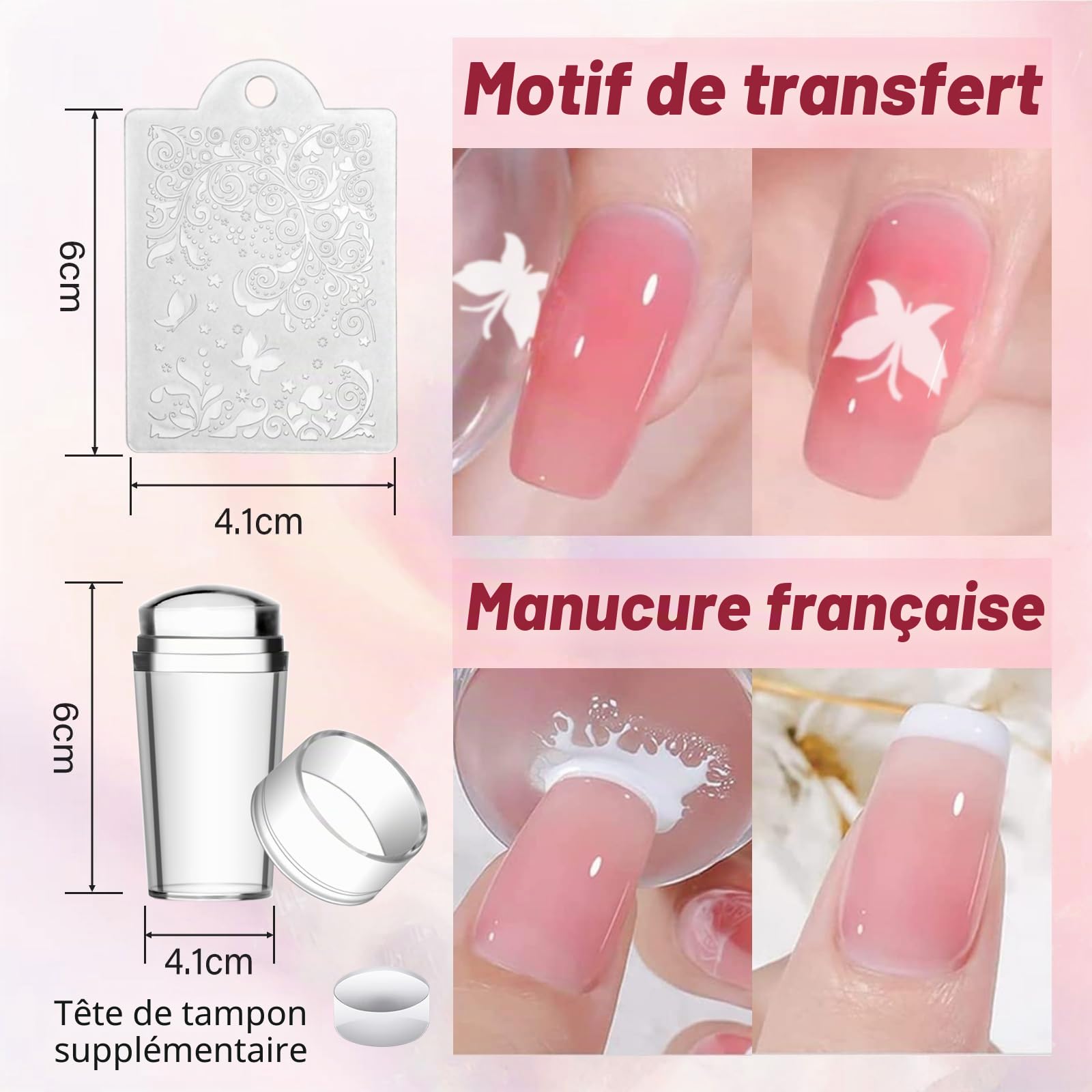 Biutee Set de Stamping Nail Art Kit d'estampage d'ongles 15 pièces modèles d'art d'ongle avec motifs d'animaux, de feuilles et de fleurs 1 Tampon 2 Grattoir 1 Paquet de Cartes