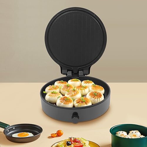 Parrilla eléctrica de doble cara de 1400 W y prensa Panini, máquina de panqueques antiadherente de 12.6 pulgadas con temperatura ajustable (32-482