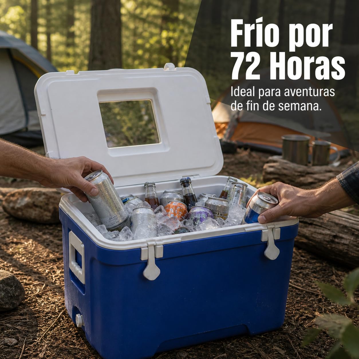 Glacière Portable Chaud PE, Matériau PP résistant, Conteneur Pique-Nique, pour Les événements, pour Les randonneurs, Style to 2, 50L