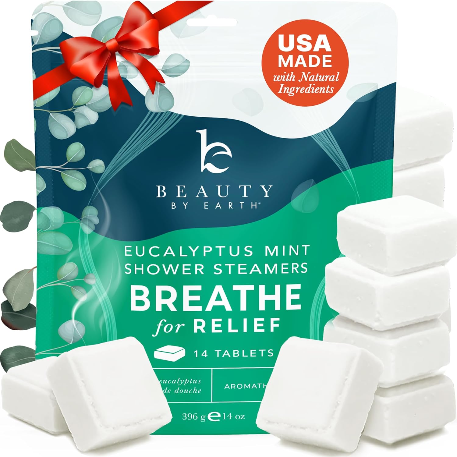 Shower Steamers Aromatherapy – USA Made with Natural Ingredients & Eucalyptus Essential Oil, Large Shower Bombs, Relaxation Spa Gifts for Women & Men, Unique Self Care Gifts