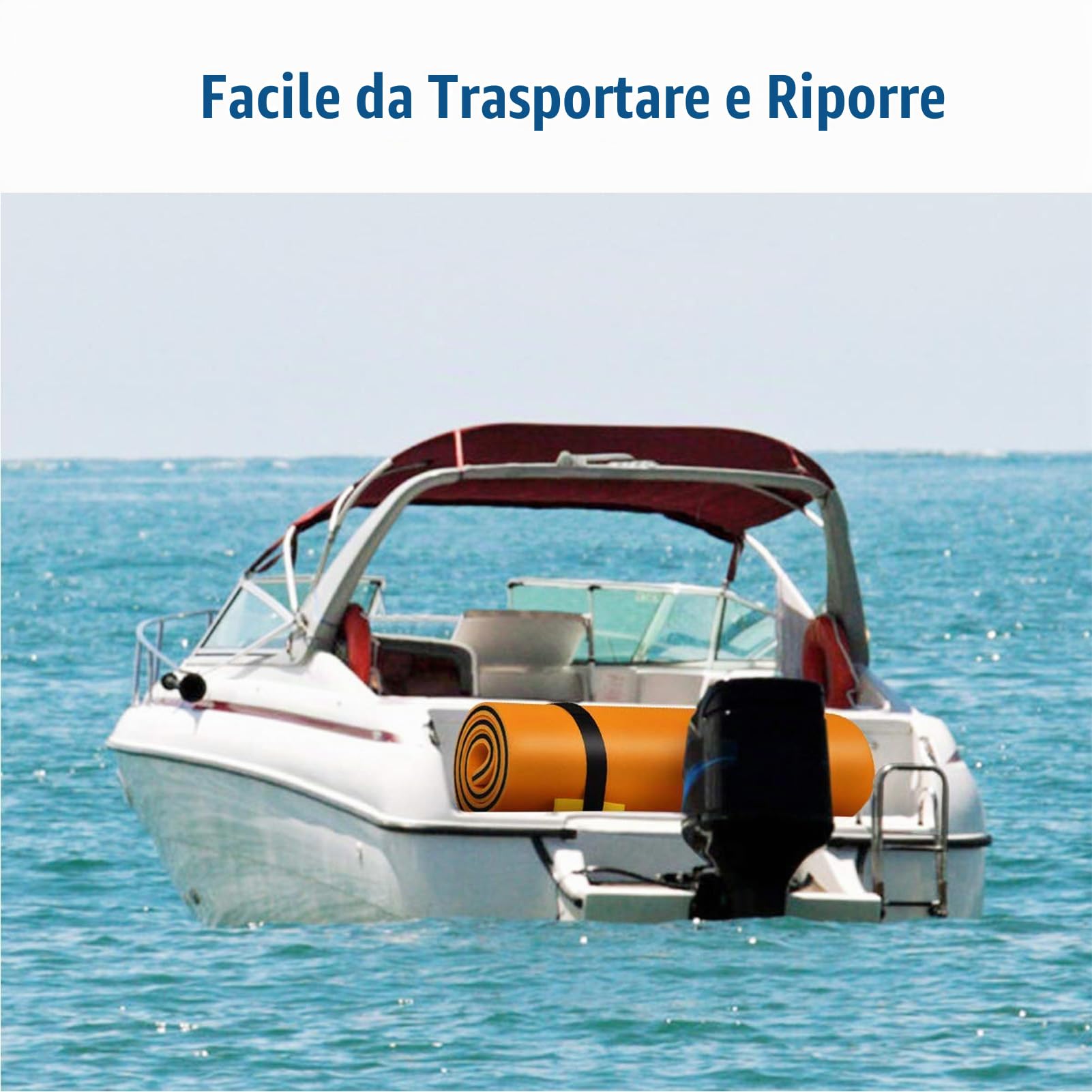 Materasso Galleggiante,Stuoia Galleggiante in Schiuma XPE Morbida E Liscia, Lettino d'Acqua Imbottito Prendisole, per Mare E Piscina