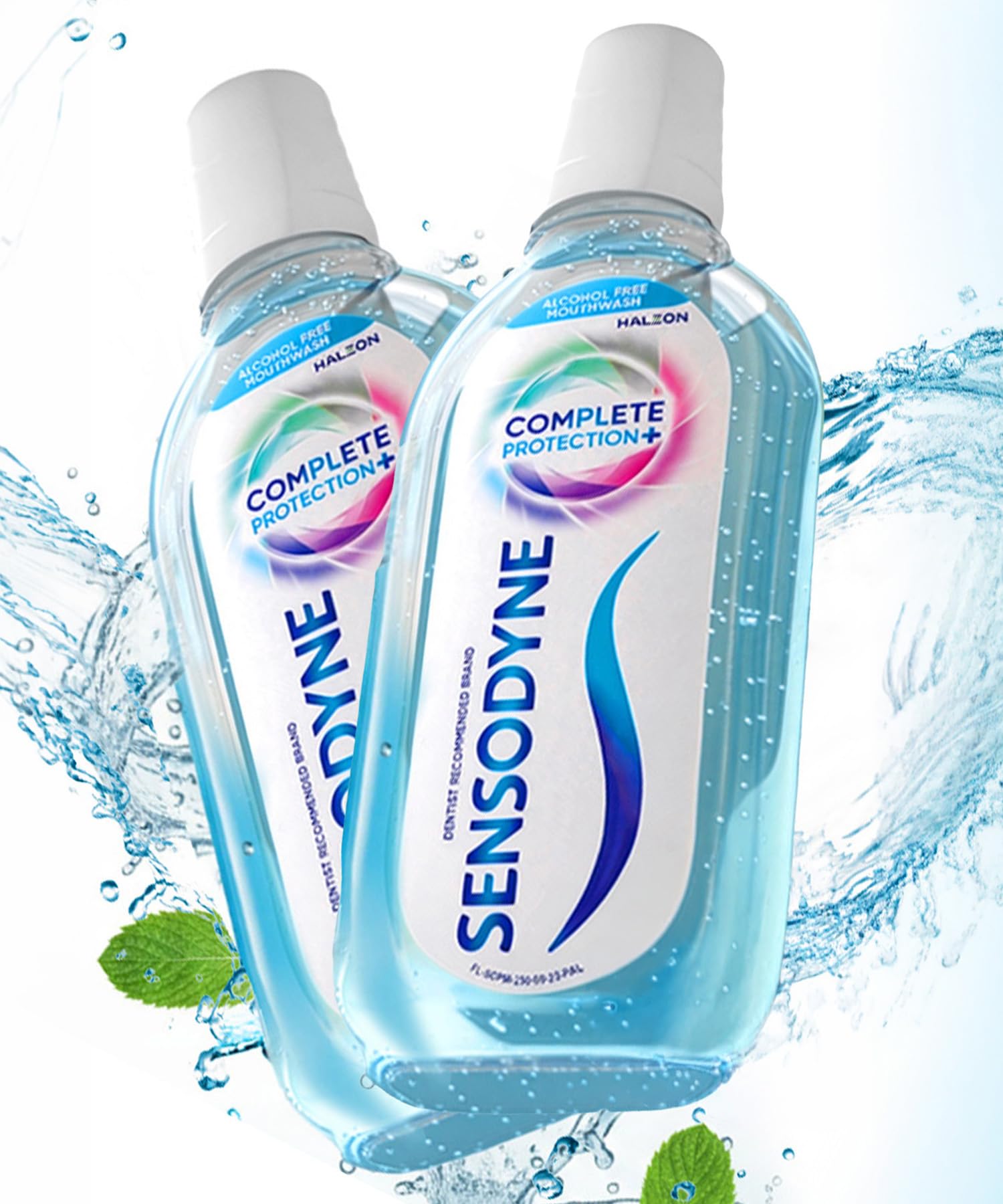 Sensodyne Mouthwash Complete Protection+, All in One Mouth Wash for Sensitivity Protection, Strong teeth and lasting freshness, Pack of 250ml X 2,500ml