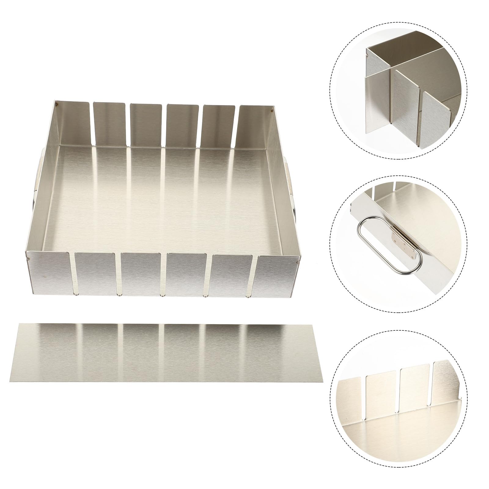 Abaodam Moule Bavures à Nougat en Acier Inoxydable Argenté Surface Antiadhésive pour Usage Professionnel en Boutique Alimentaire
