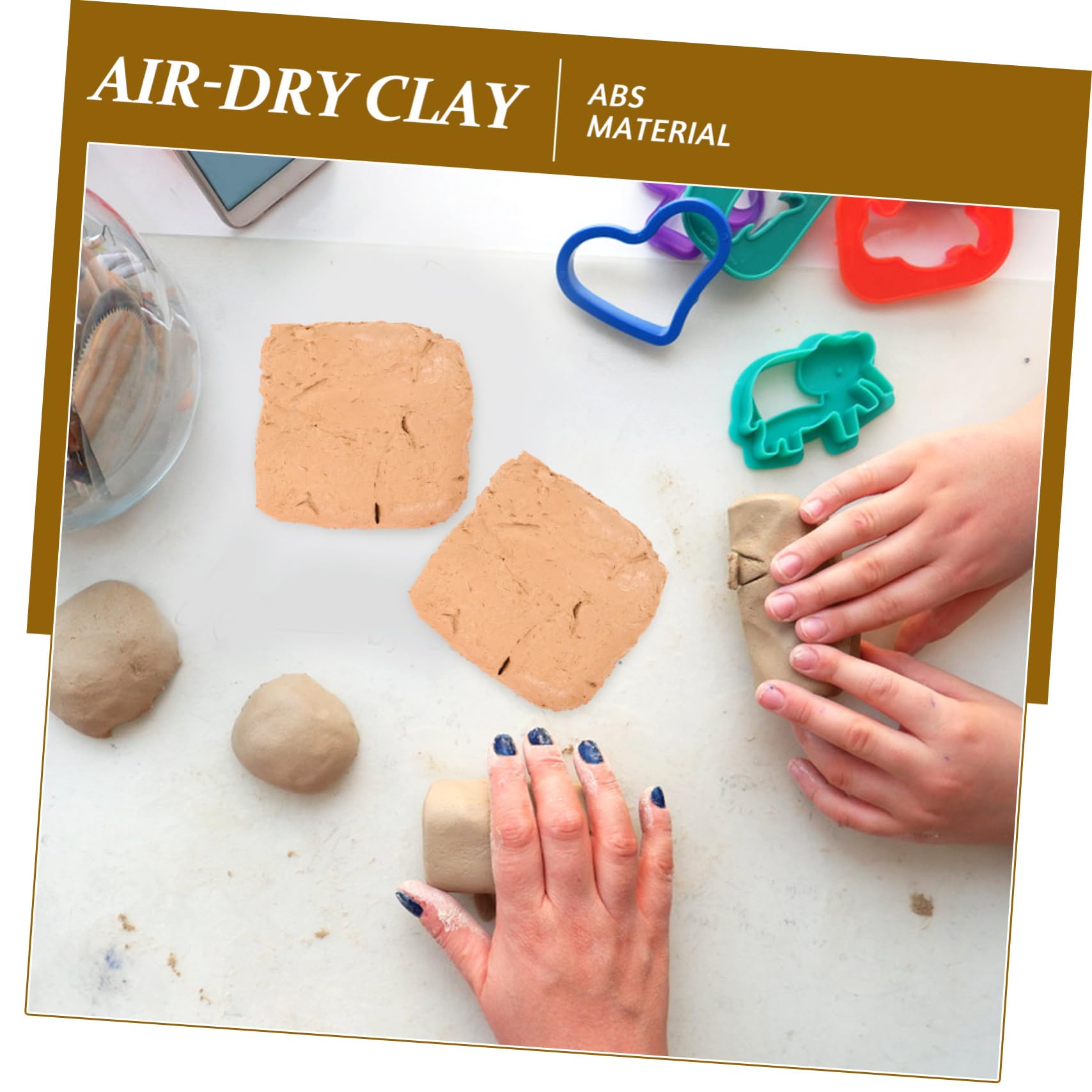 Arcilla para Modelar para Bricolaje 6 Piezas Beige Abs para Manualidades | Textura Suave y Firme, 200g por Bolsa, para Principiantes en Modelado DIY