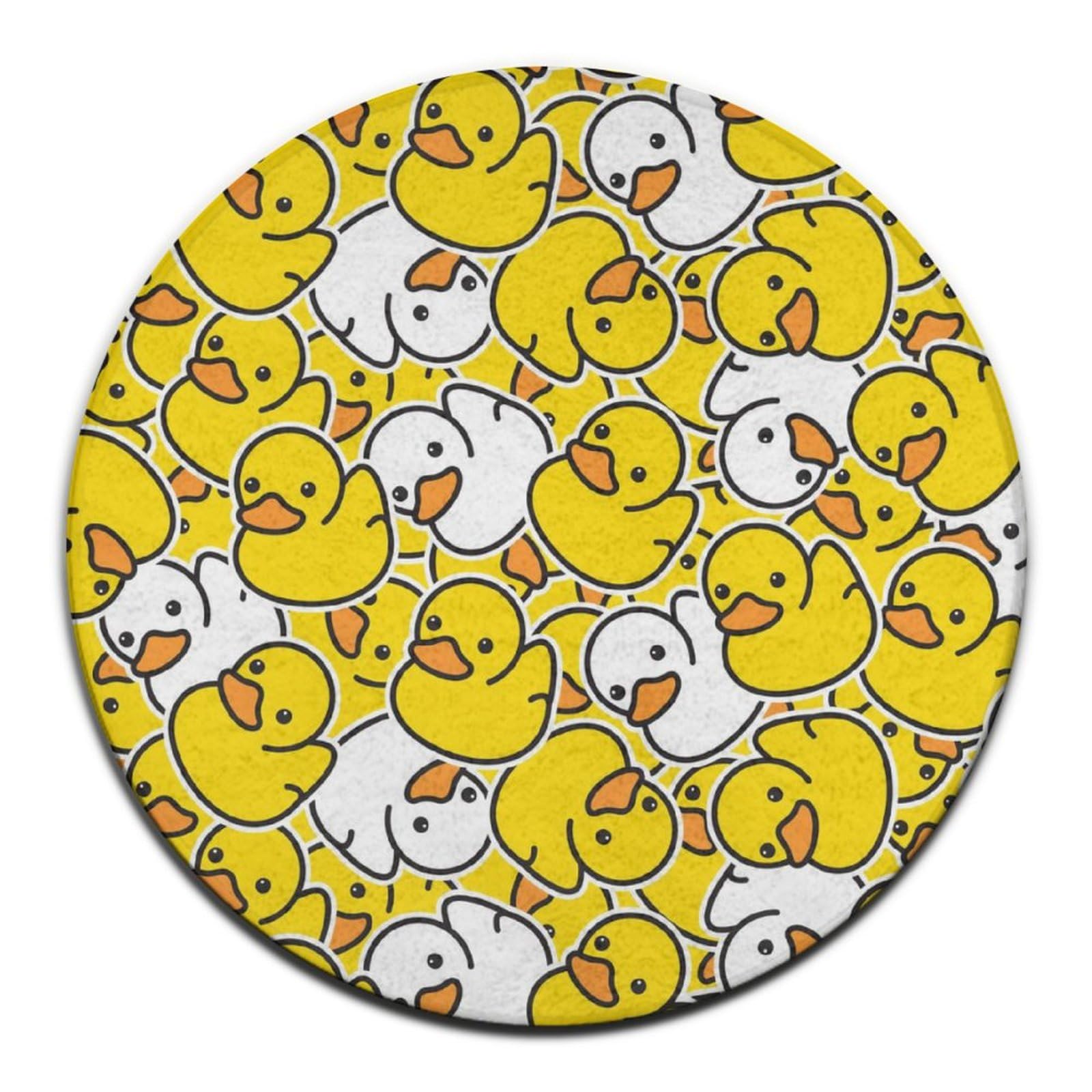 Kitchen Office Home Area Decor Pad Party Holiday Decor Floor Mat Compatible with Cute Rubber Duck, Unique Area Carpet with Anti-Slip Rubber Bottom Protection