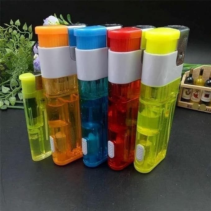 Encendedor Jumbo Clear Lighting Recargable Color Azul miniatura 5