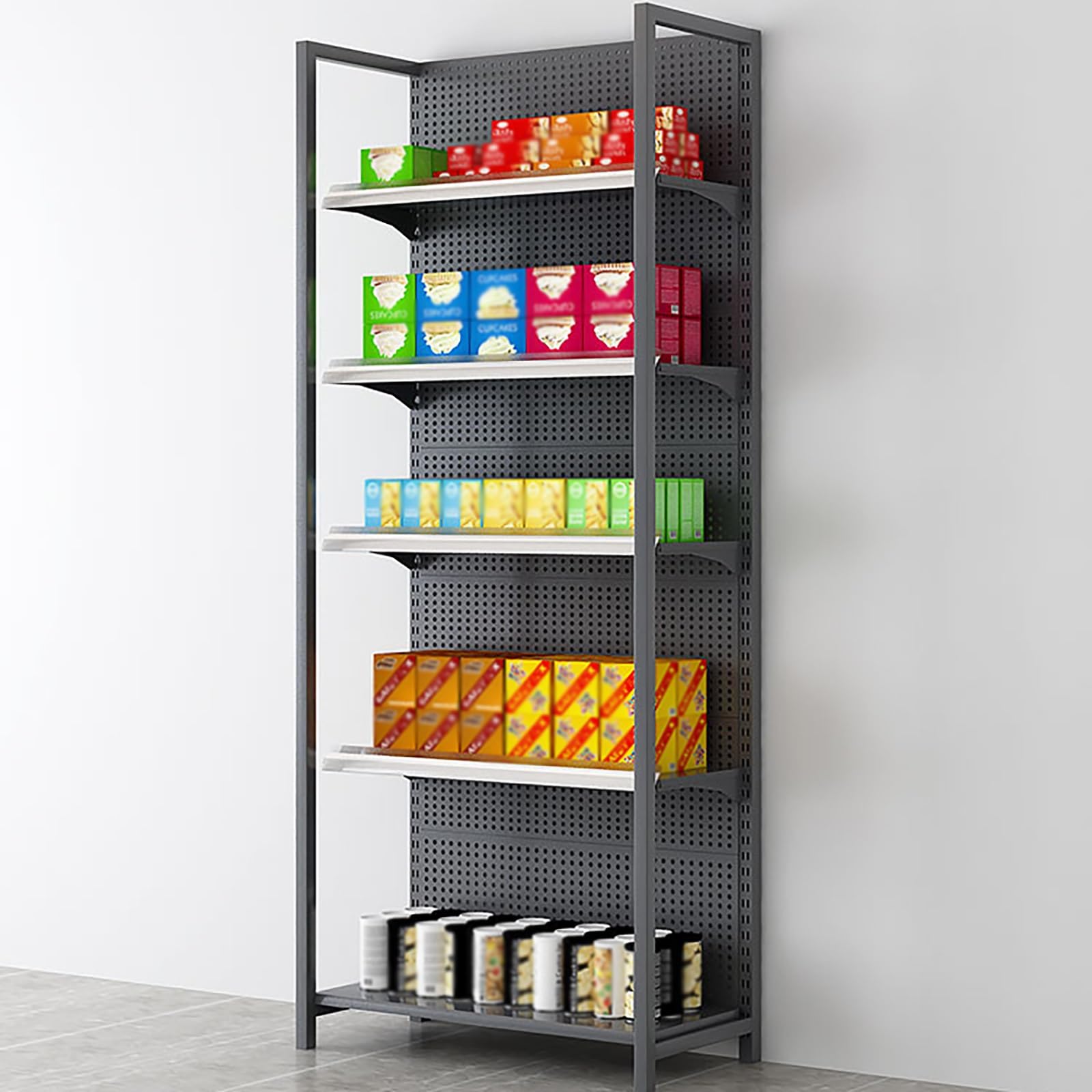 Étagères Verticales, Rayonnage en Acier pour Le Stockage des Aliments Et des Légumes dans Les Supermarchés Et Les Magasins De Pro, Magasin Rayonnage Unité