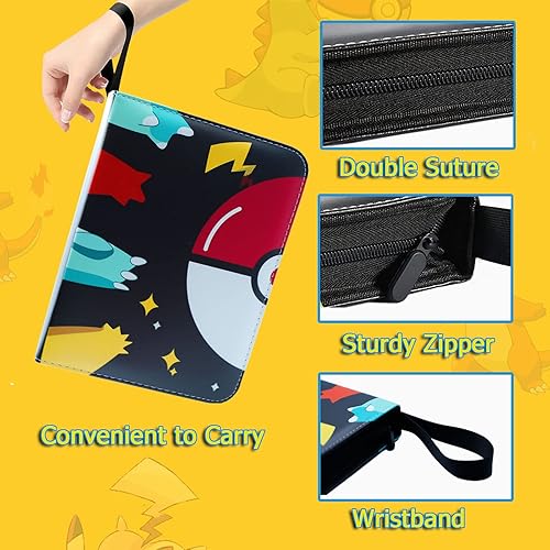 Miniatura 4 de Balmado Carpeta de tarjetas coleccionables Carpeta para tarjetas para 900 tarjetas con 50 hojas de carpetas extraíbles para tarjetas, carpeta de