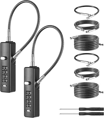 Cerraduras de valla para puertas al aire libre, cerraduras de cable pequeñas de 4 dígitos con combinación, cerradura de cuerda de acero con 3 disponible en Yaxa Guatemala