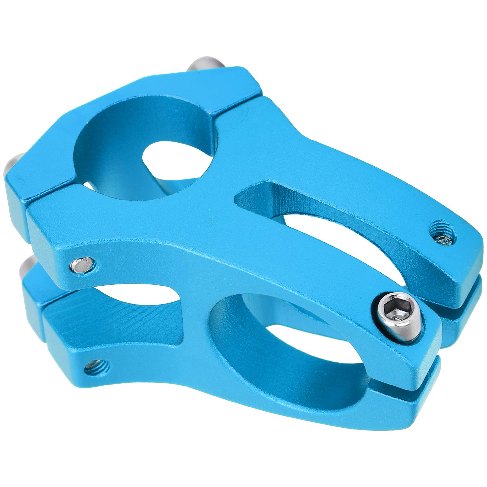 Mostek Rowerowy, Kierownica Rowerowa ze Stopu Aluminium 25.4x35mm Krótki Mostek Rowerowy Trzpień Pusty do Roweru Górskiego Rower Szosowy(Niebieski)