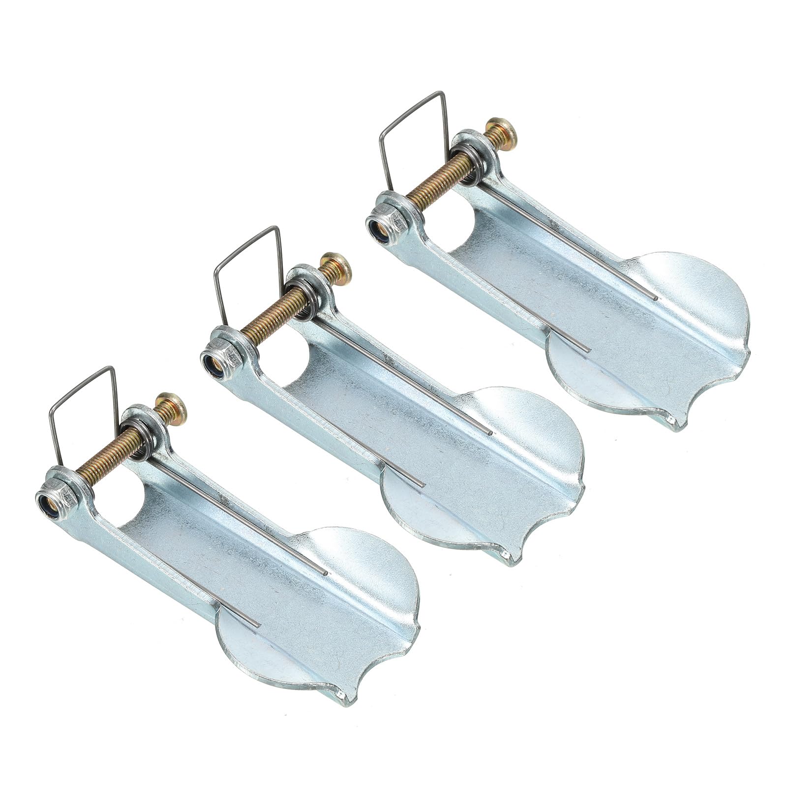 Gancho de seguridad de 3 pulgadas y 76mm para remolques en kit de 3 piezas metálicas plateadas