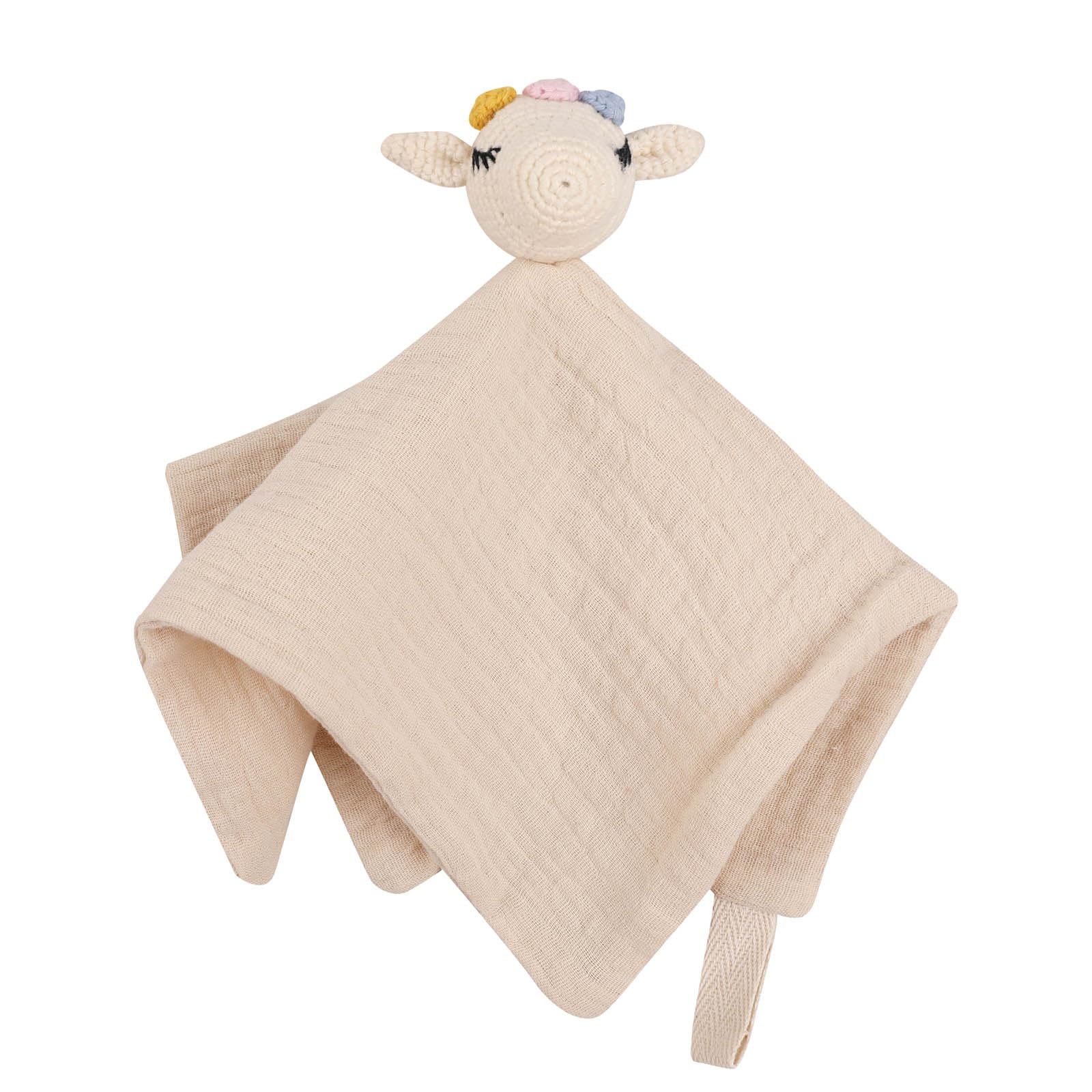 oringnat Soft and Gentle Infant Soothing Towel Crochet Burping Cloth Helps Calm and Promote Sleep for Infants