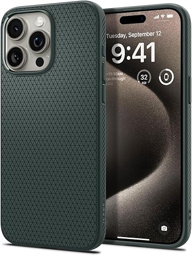 Vista 336 de Spigen Liquid Air - Funda diseñada para iPhone 13 Pro Max (2021), color negro mate