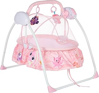 كرسي هزاز كهربائي مهدئ محمول مريح للاطفال مع صندوق موسيقى هزاز والعاب يمكن استخدامه منذ بداية حياة المولود الجديد من كول بيبي