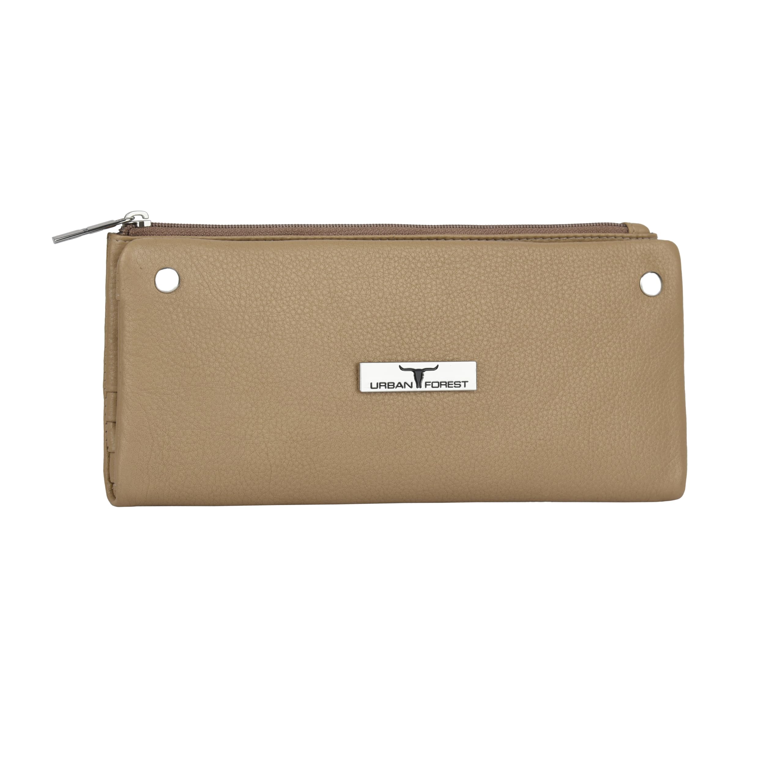 URBAN FOREST Fiona Beige Leather Wallet for Women