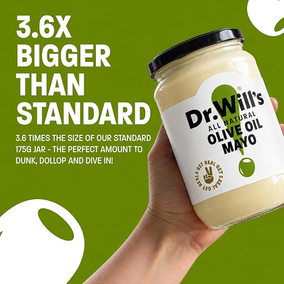 Dr. Will's Olive Oil Mayonnaise, Keto-Friendly & Seed Oil Free, 630g