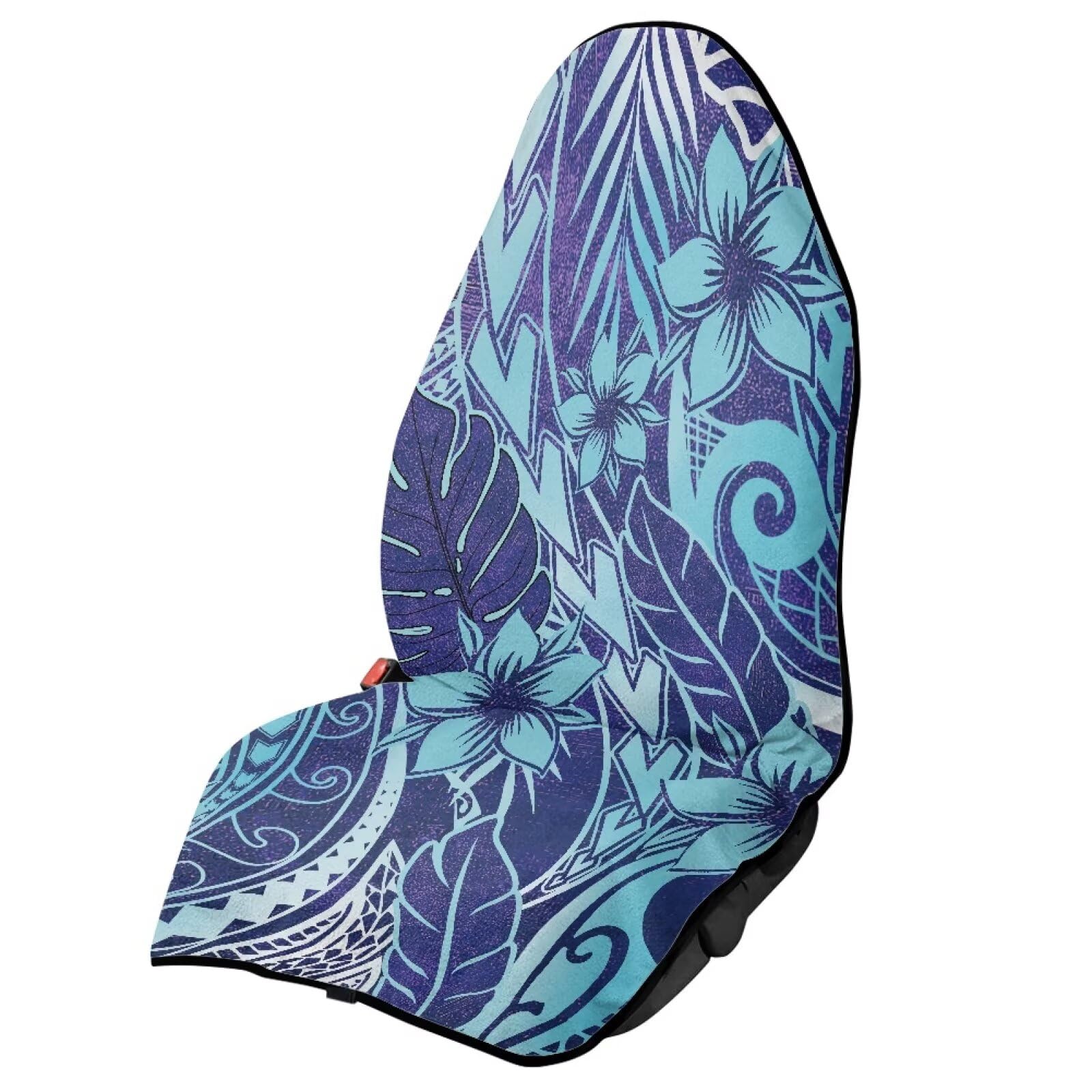 Car Seat Towel Cover for Front Seats, Waterproof Soft Polynesian Tattoo Blue Auto Seat Covers Anti-Slip Universal Fit for Cars SUVs Trucks, Auto Accessories Protectors Decor