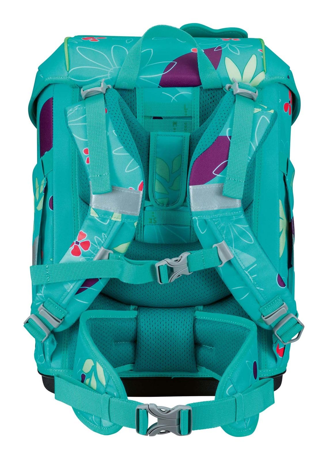 DerDieDas Schulranzen ErgoFlex Tiny Set 6-teilig Butterfly Garden türkis