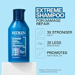 Redken Shampooing extrême pour cheveux secs endommagés, infusés de protéines pour renforcer et réparer, prévenir la rupture