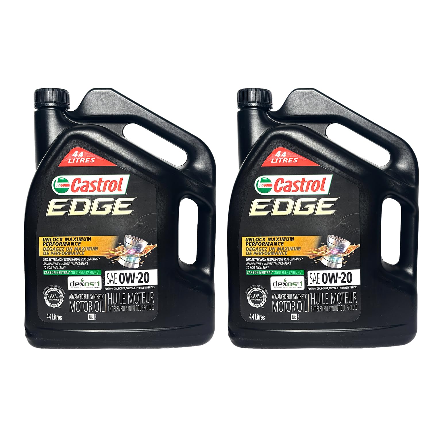 Castrol Edge 0W20 Advanced Full Synthetic Motor Oil 4.4L, 2 Pack