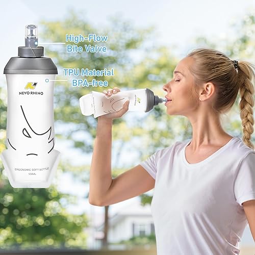 Miniatura 7 de N NEVO RHINO Running Hydration Vest with 1.5L Water Bladder & Dual 500ml Soft Flask for Men Women,Adjustable Lightweight 5L Water Backpack for