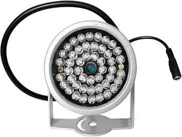 IRS48 WideAngle 60-80 درجة 48pc Power LED Illuminator 12V DC 500mA محول الطاقة غير مدرج