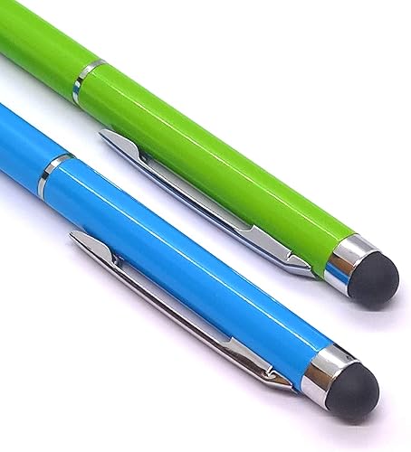 Miniatura 3 de Paquete de 2 lápices táctiles universales 2 en 1 para dispositivos Android, teléfono móvil, teléfono celular, tableta, iPad, iPhone (azul y verde)