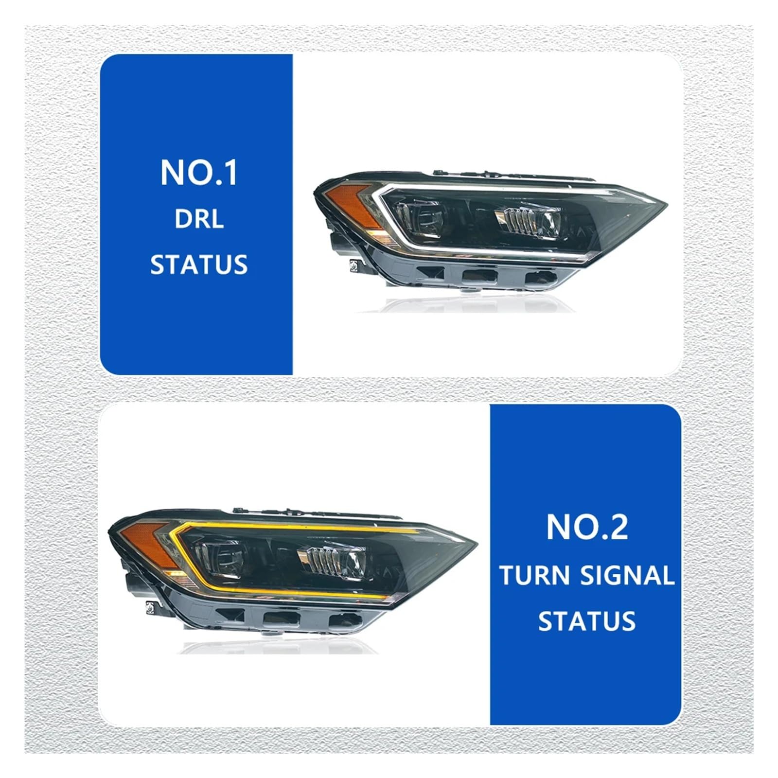 Pasuje do VW Jet//ta Sagitar 19-23 w nowym stylu Led DRL reflektor samochodowy montaż sygnału akcesoria samochodowe zmodyfikowana lampa stylizacja reflektory LED(Style A one pair)