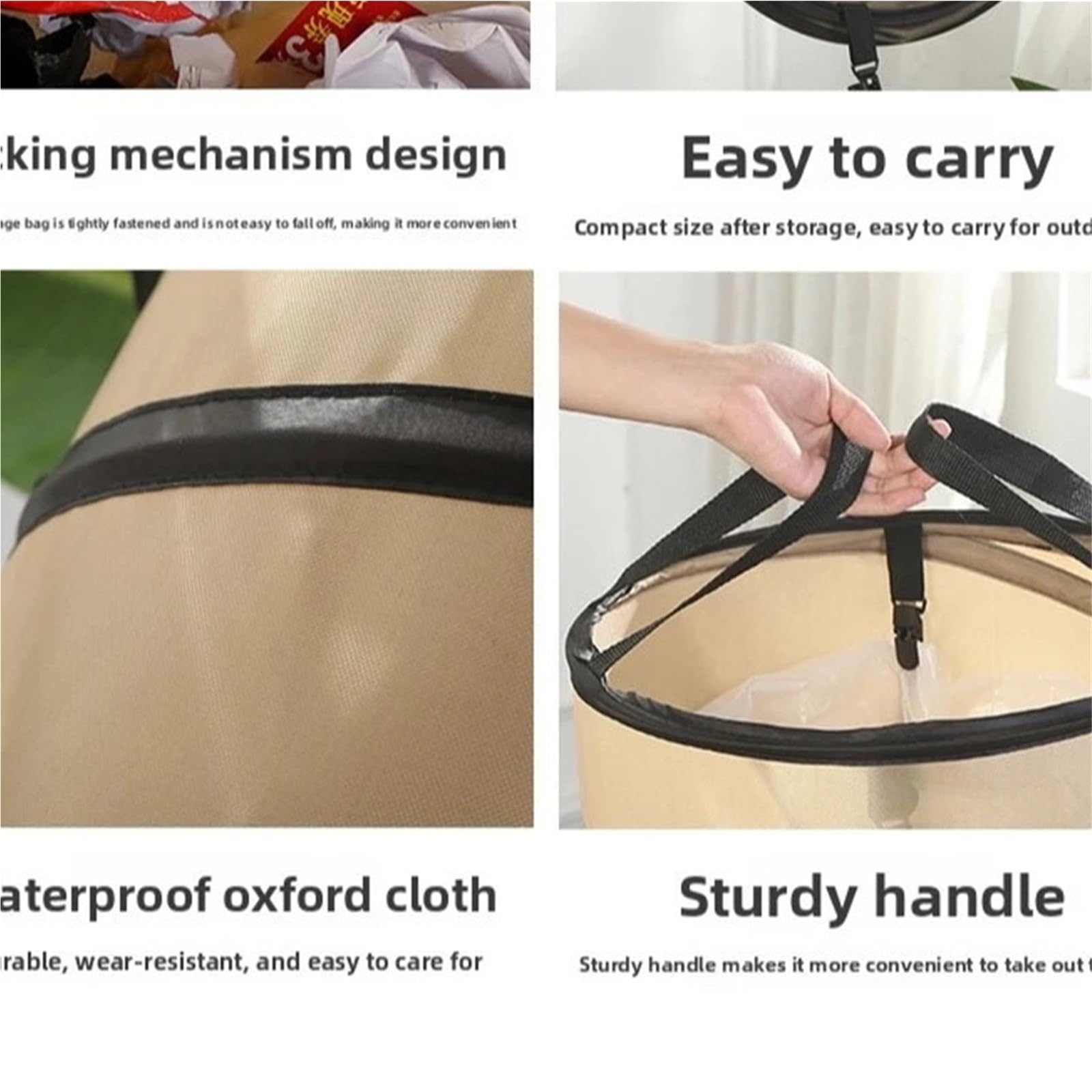 Bolsa para Residuos de Jardín Contenedor de basura plegable portátil for acampar