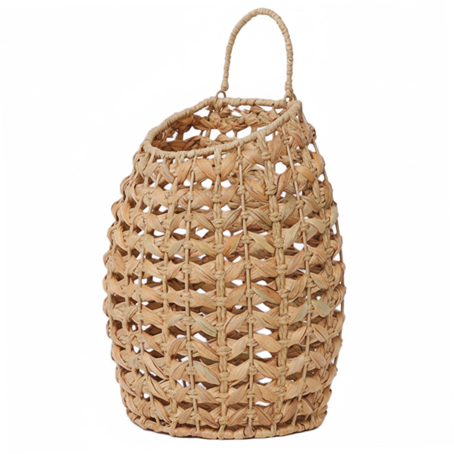 Paniers muraux en osier pour décoration de porte d'entrée bohème