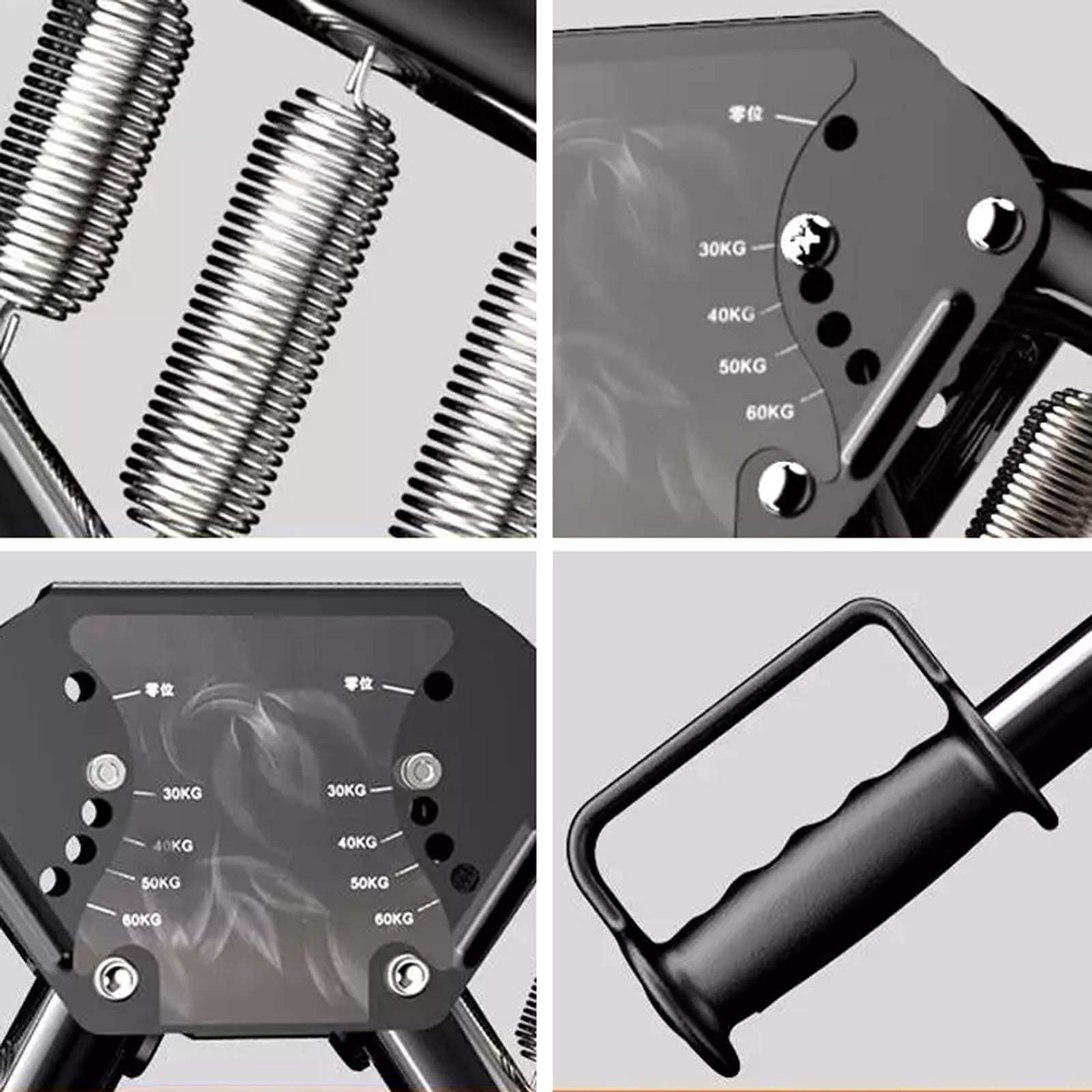 Ejercitador de brazos, expansor de pecho de entrenamiento de fuerza 4 en 1, resistencia ajustable de 66 a 132 libras, equipo de entrenamiento muscular con asas antideslizantes