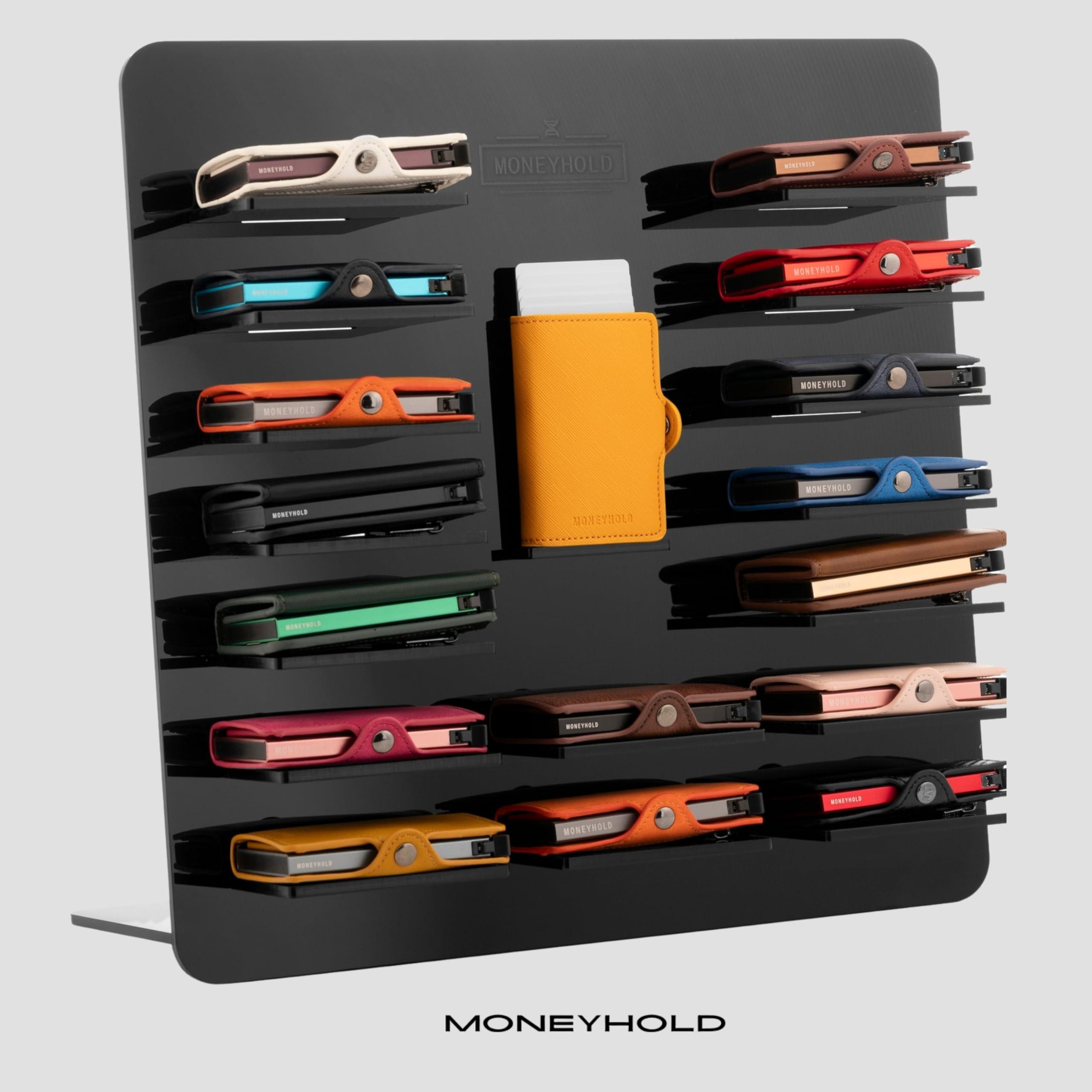 Moneyhold® - Tarjetero Antirrobo RFID - Cartera Hombre y Mujer - Cartera Pequeña de Piel Vegana, con Monedero - Diseño Slim y Compacto