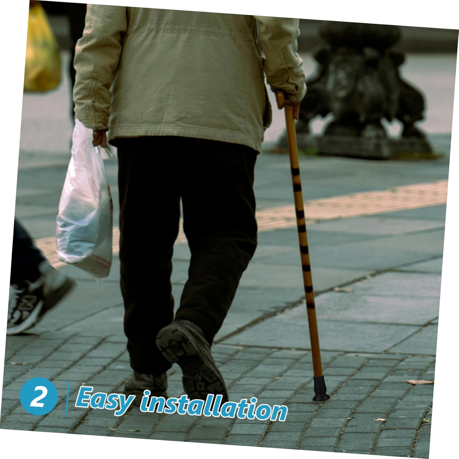 Thickened Tips for Trekking Poles and Crutches Slip Cane Tip Protectors for Hiking and Walking Durable