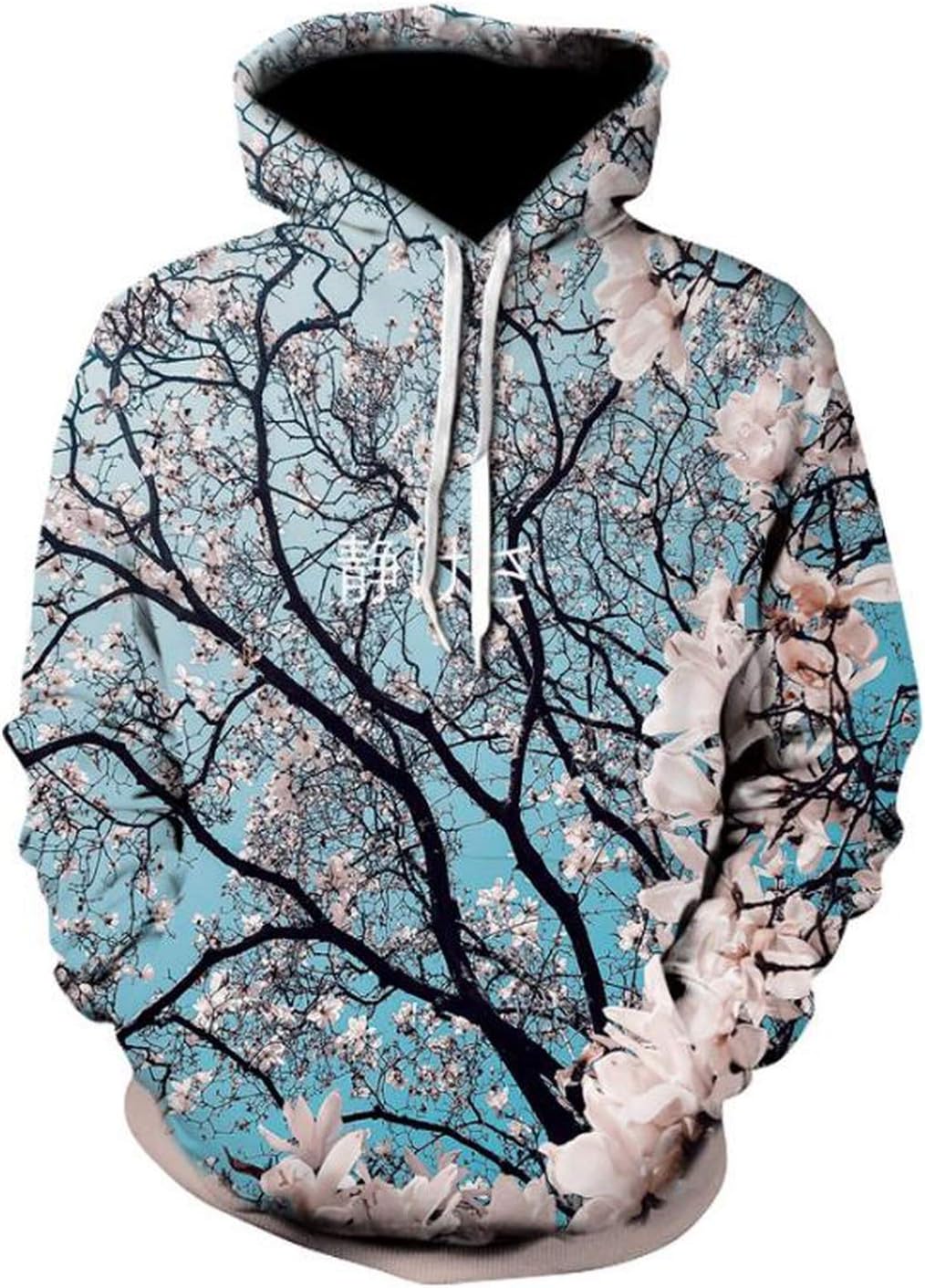 Cherry Blossoms Hoodies 3D Sweatshirt Men Women Tracksuit Causal Streetwear
