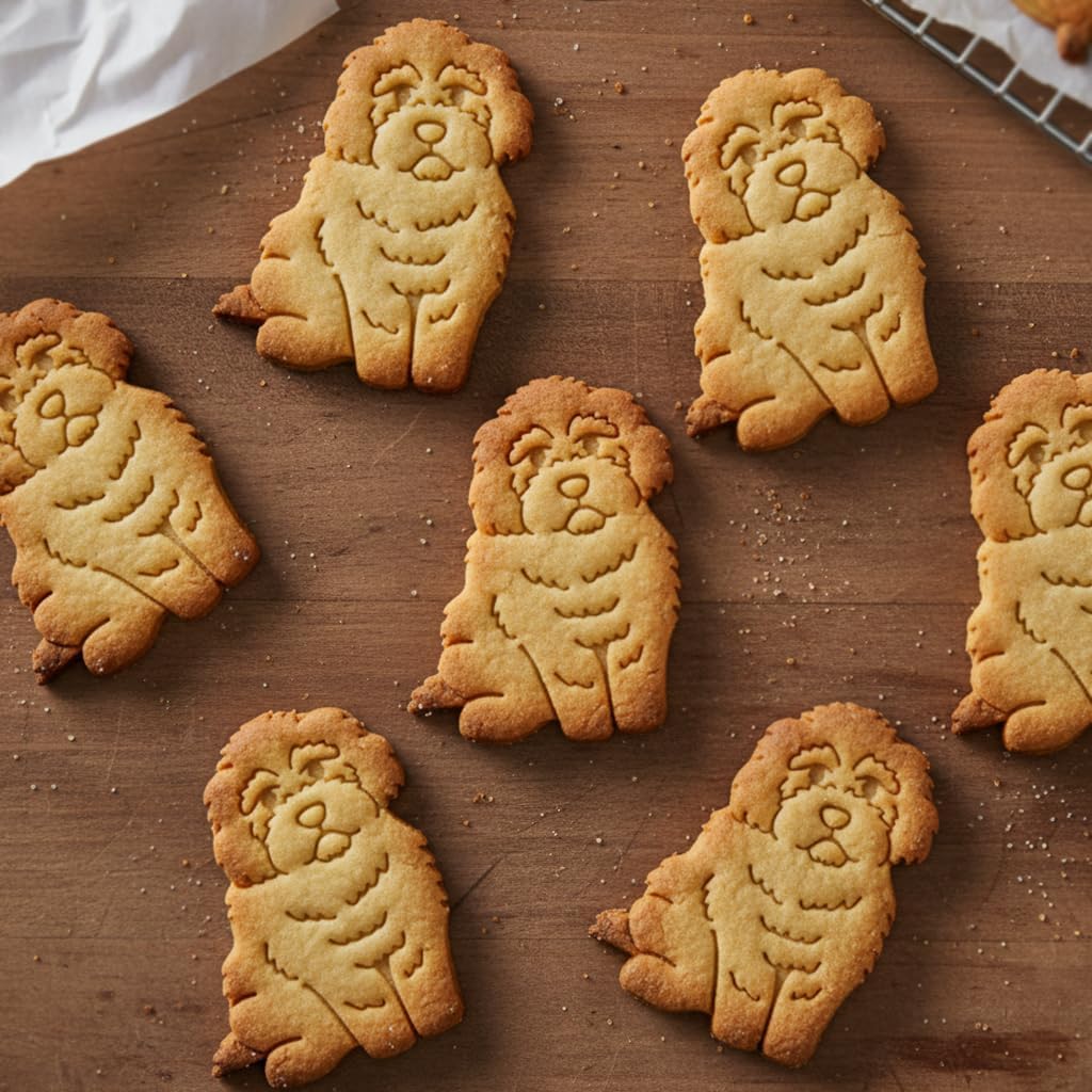 BAKERLOGY Set of 2 Cavapoo Cookie Cutters (Face & Full Body) – Cavoodle Dog Shapes for Homemade Pet Treats, Designer Dog Baking & Groomer Gifts