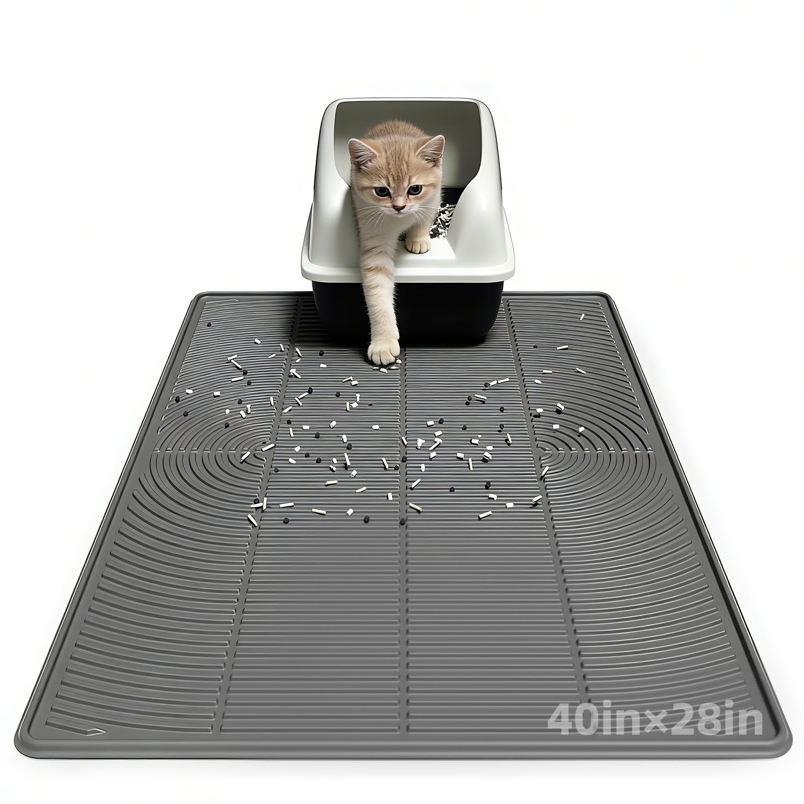 IMMCUTE Cat Litter Mat 40"x28"